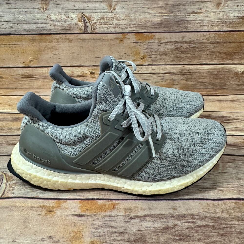 Adidas Womens Gray UltraBoost Sneakers Running Shoes Size 8